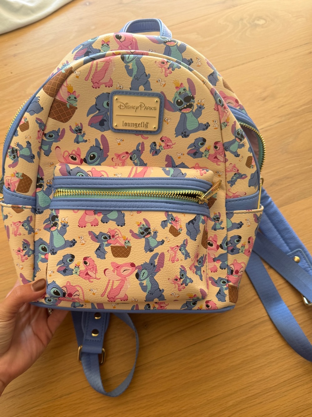 Loungefly Disney Parks Stitch and Angel mini backpack